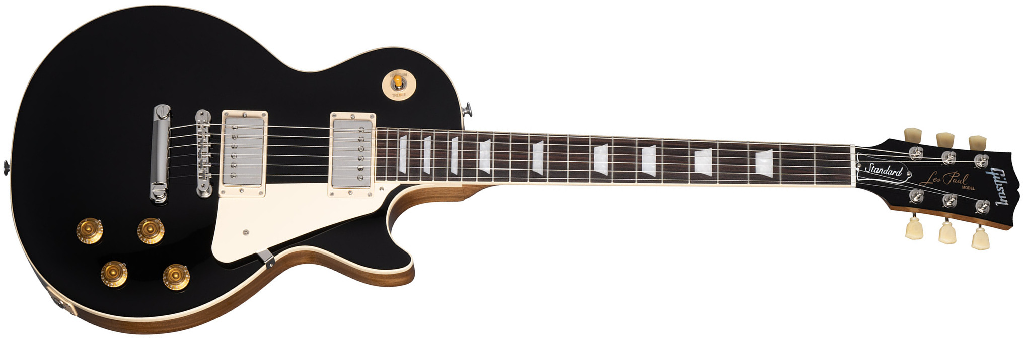 Gibson Les Paul Standard 50s Plain Top Custom Color 2h Ht Rw - Ebony - Single cut electric guitar - Main picture