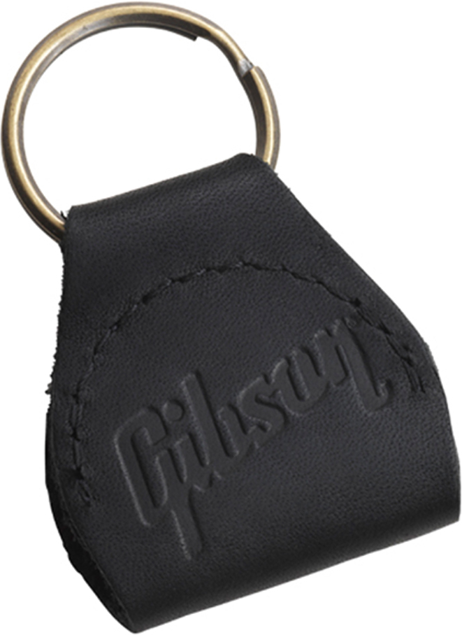 Gibson Premium Leather Pickholder Keychain Black - Pickholder - Main picture