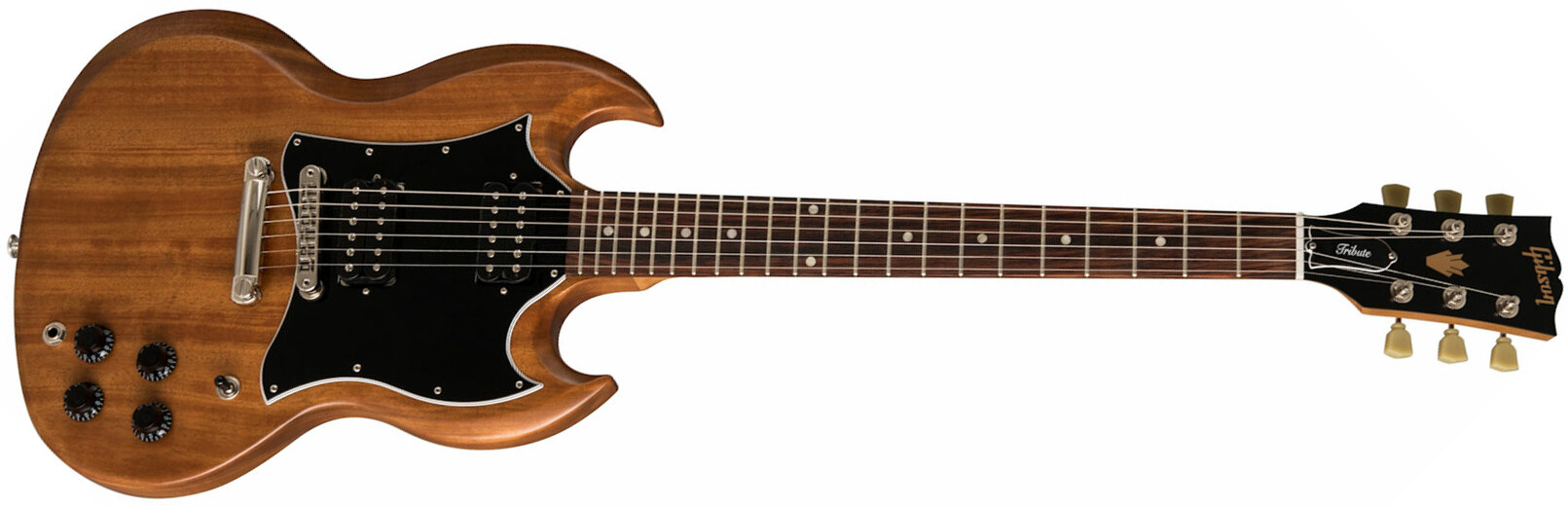 Gibson Sg Tribute Modern 2h Ht Rw - Natural Walnut - Retro rock electric guitar - Main picture