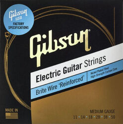 Electric guitar strings Gibson SEG-BWR11 Electric Guitar 6-String Set Brite Wire Reinforced 11-50 - Set of strings