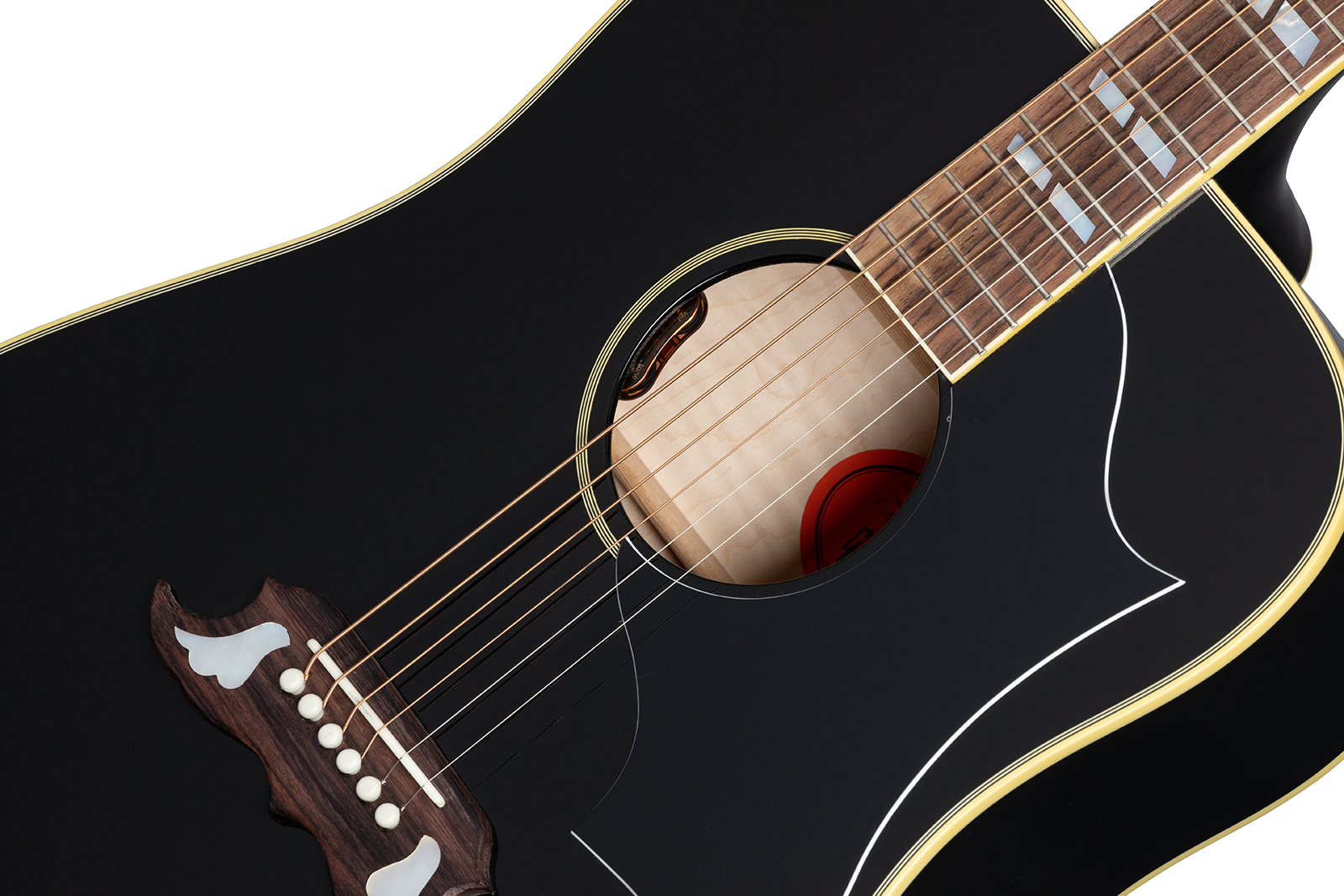 Gibson Custom Shop Artist Elvis Presley Dove Signature Dreadnought Epicea Erable Rw - Ebony - Electro acoustic guitar - Variation 3