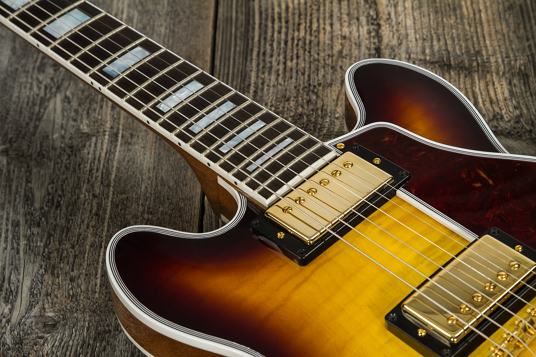 Gibson Custom Shop Cs-356 2h Ht Eb #cs201786 - Vintage Sunburst - Semi-hollow electric guitar - Variation 4