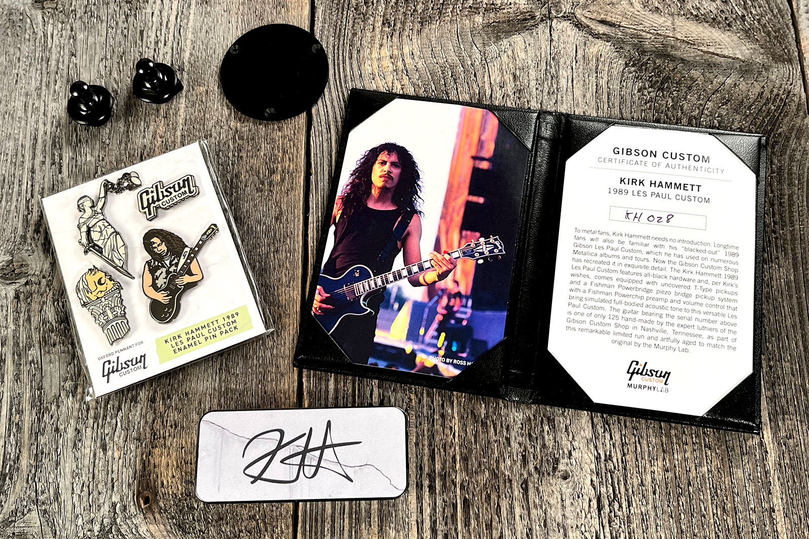Gibson Custom Shop Kirk Hammett Les Paul Custom 1989 2h Ht Eb #kh009 - Murphy Lab Aged Ebony - Signature electric guitar - Variation 13