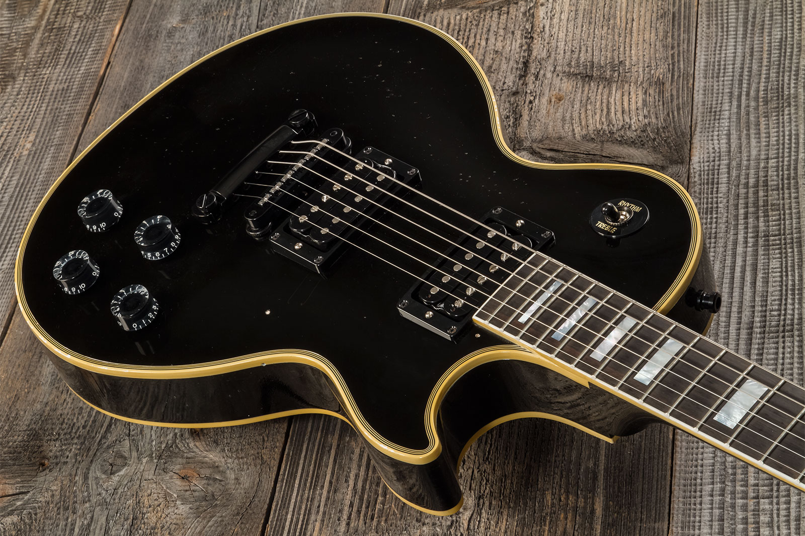 Gibson Custom Shop Kirk Hammett Les Paul Custom 1989 2h Ht Eb #kh009 - Murphy Lab Aged Ebony - Signature electric guitar - Variation 5