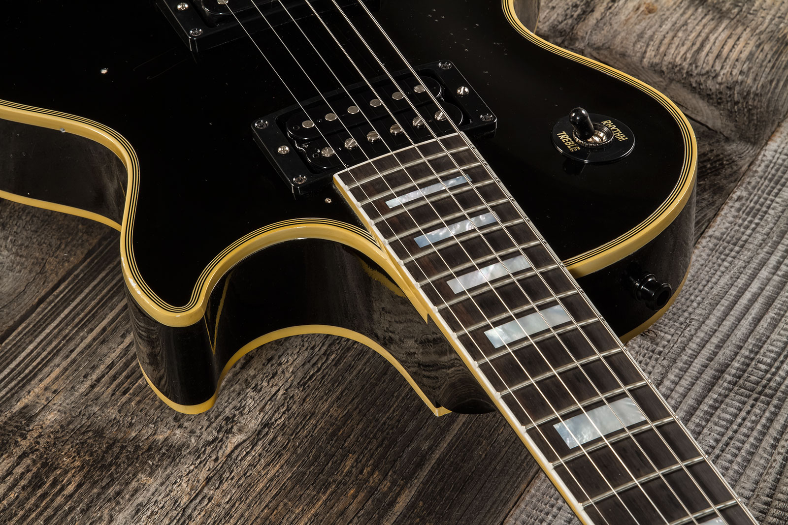 Gibson Custom Shop Kirk Hammett Les Paul Custom 1989 2h Ht Eb #kh009 - Murphy Lab Aged Ebony - Signature electric guitar - Variation 6