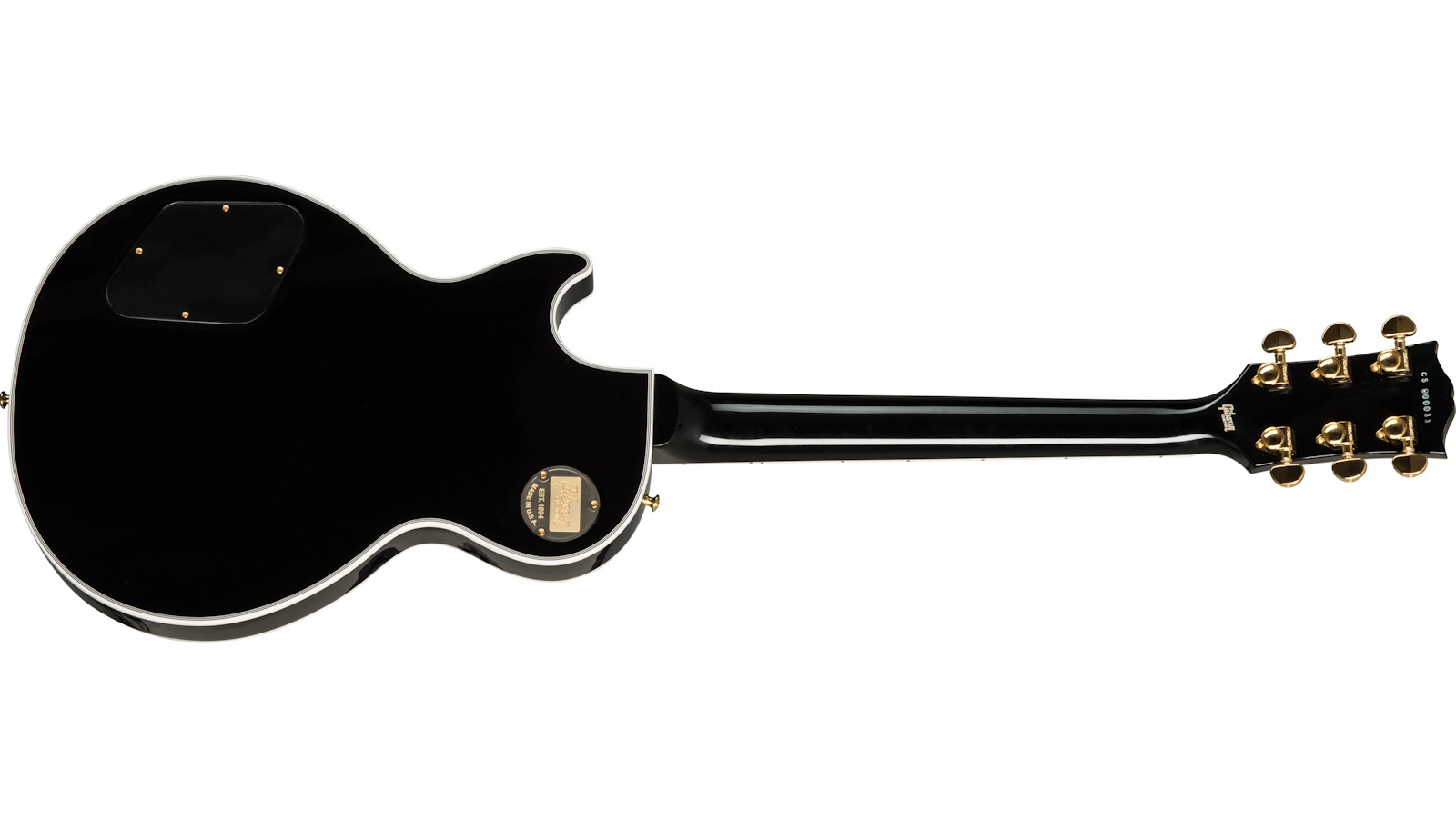 Gibson Custom Shop Les Paul Custom 2019 2h Ht Eb - Ebony - Single cut electric guitar - Variation 1