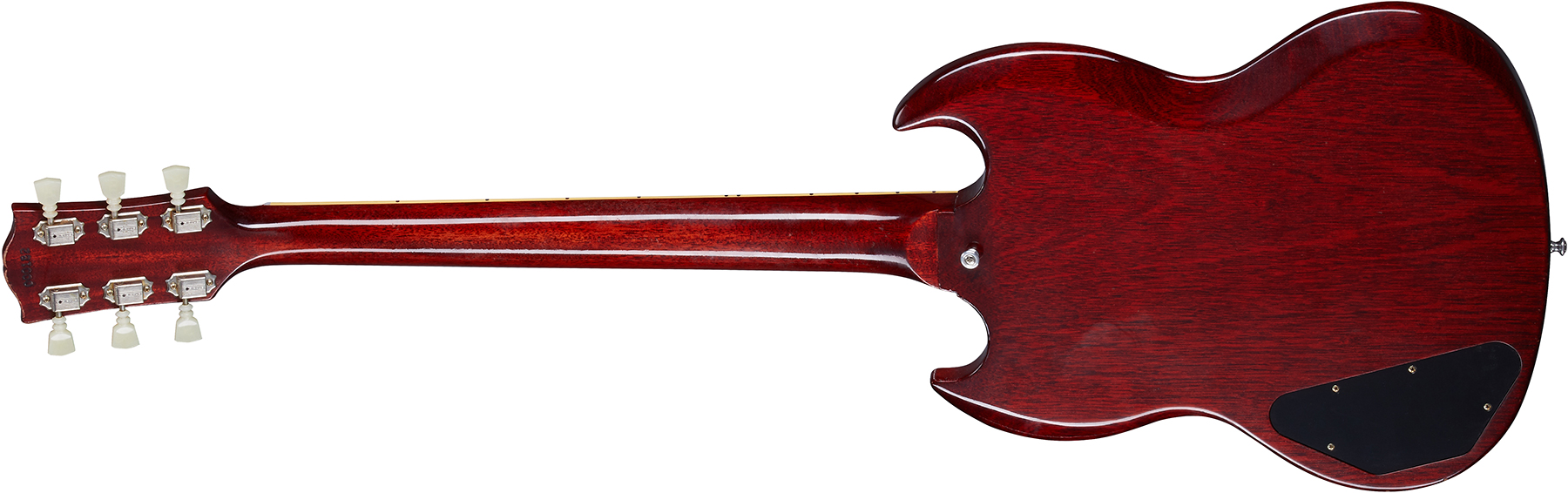 Gibson Custom Shop Murphy Lab Sg Standard 1964 Maestro Reissue Trem 2h Trem Rw - Ultra Light Aged Cherry Red - Double cut electric guitar - Variation 