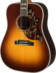 Folk guitar Gibson Custom Shop Hummingbird Deluxe - Rosewood burst