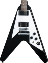 Metal electric guitar Gibson Custom Shop Kirk Hammett 1979 Flying V - Murphy lab aged ebony