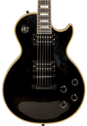 Signature electric guitar Gibson Custom Shop Kirk Hammett 1989 Les Paul Custom - Murphy lab aged ebony