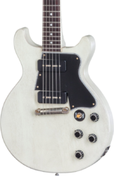 Double cut electric guitar Gibson Custom Shop Les Paul Special DC Ltd - Tv white