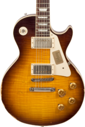 Single cut electric guitar Gibson Custom Shop M2M 1958 Les Paul Standard #R862323 - Aged kindred burst fade