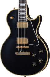Single cut electric guitar Gibson Custom Shop Murphy Lab 1968 Les Paul Custom Reissue - Ultra light aged ebony