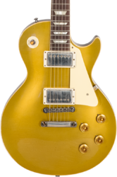 Single cut electric guitar Gibson Custom Shop Murphy Lab 1957 Les Paul Goldtop Reissue #721287 - Light aged double gold with dark back