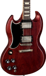 Double cut electric guitar Gibson Custom Shop 1961 SG Standard Reissue Stop Bar LH - VOS Cherry Red