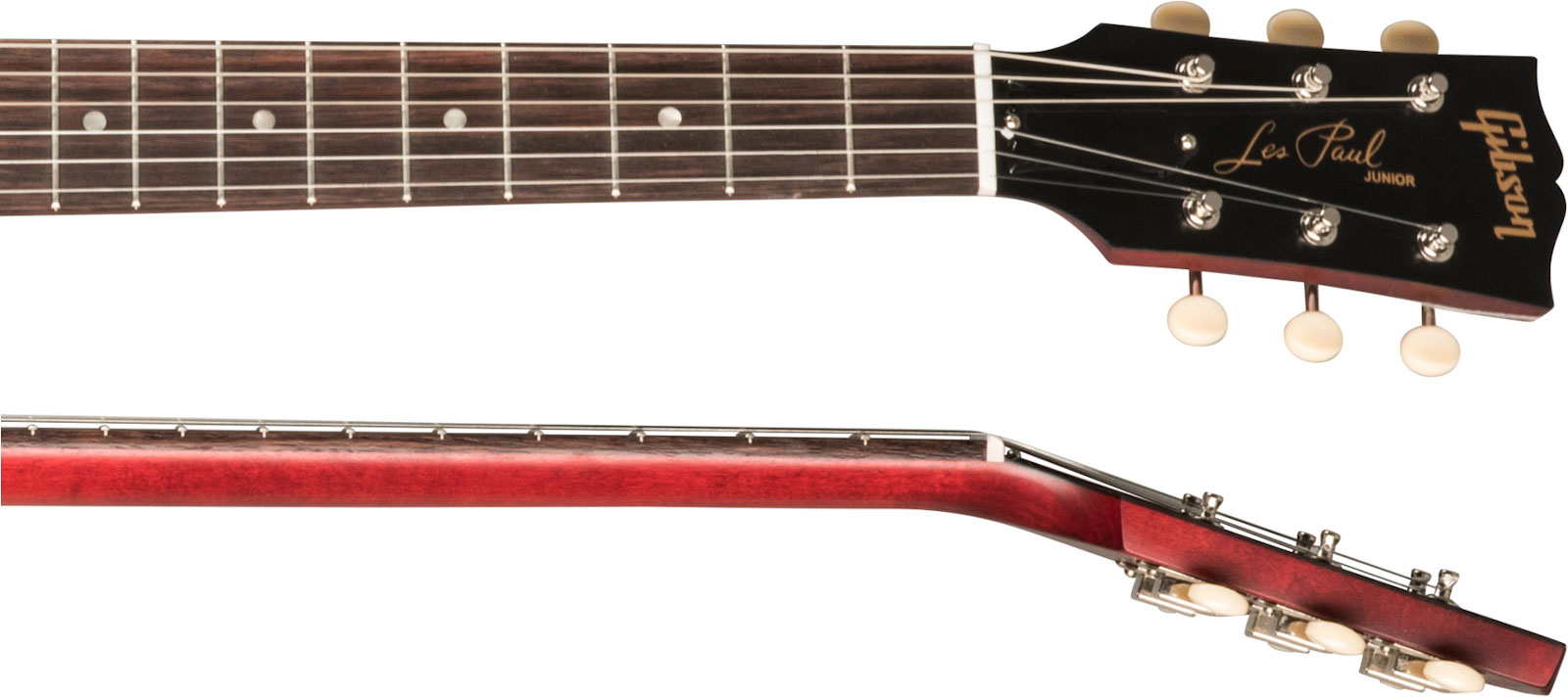 Gibson Les Paul Junior Tribute Dc Modern P90 - Worn Cherry - Double cut electric guitar - Variation 3