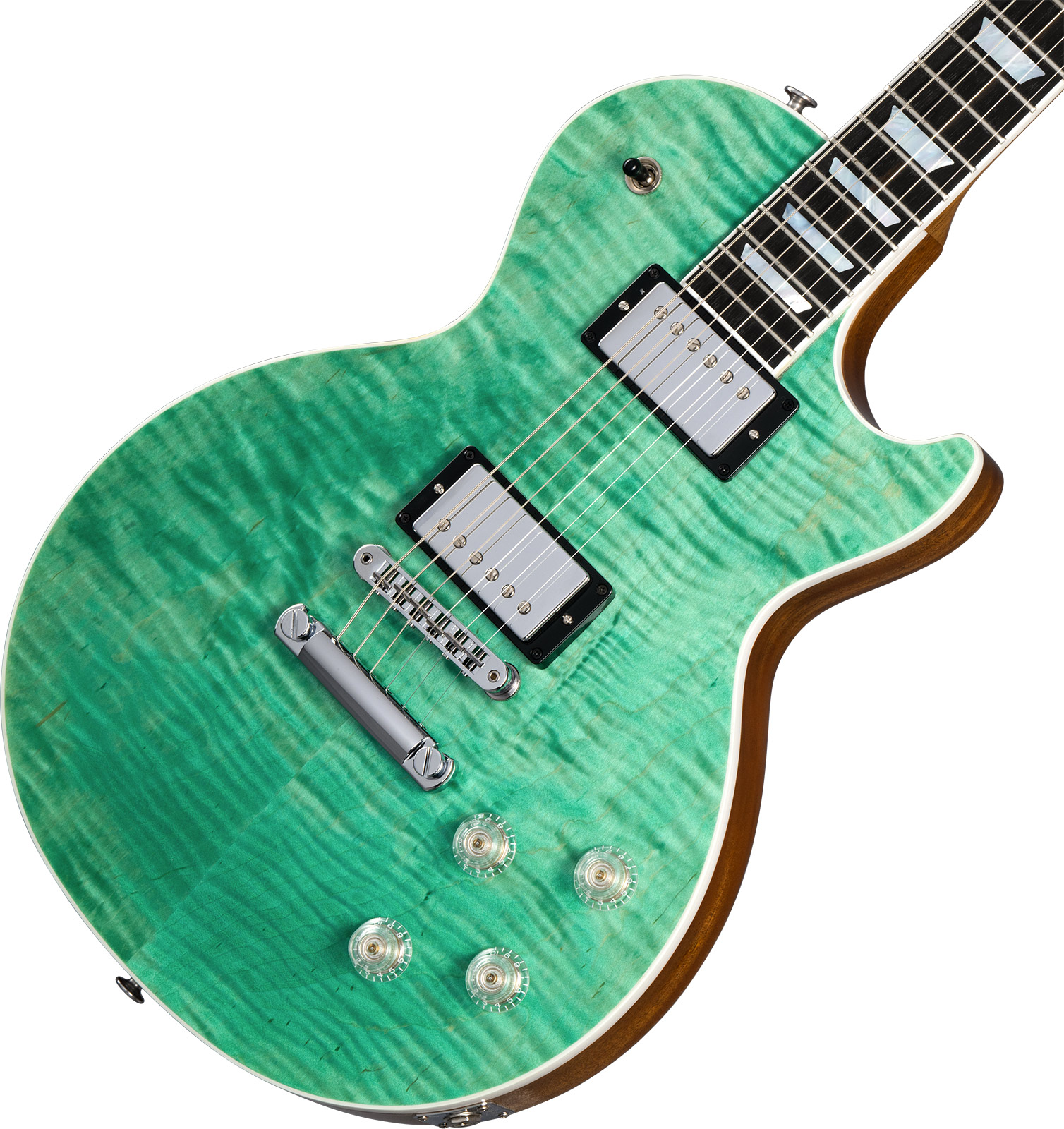 Gibson Les Paul Modern Figured 2h Ht Rw - Seafoam Green - Single cut electric guitar - Variation 3