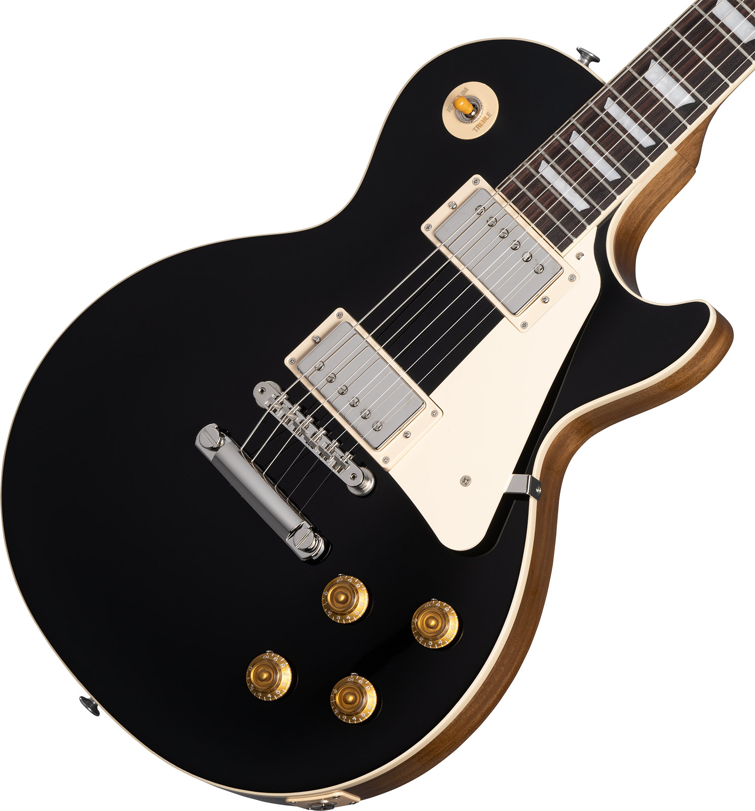 Gibson Les Paul Standard 50s Plain Top Custom Color 2h Ht Rw - Ebony - Single cut electric guitar - Variation 3
