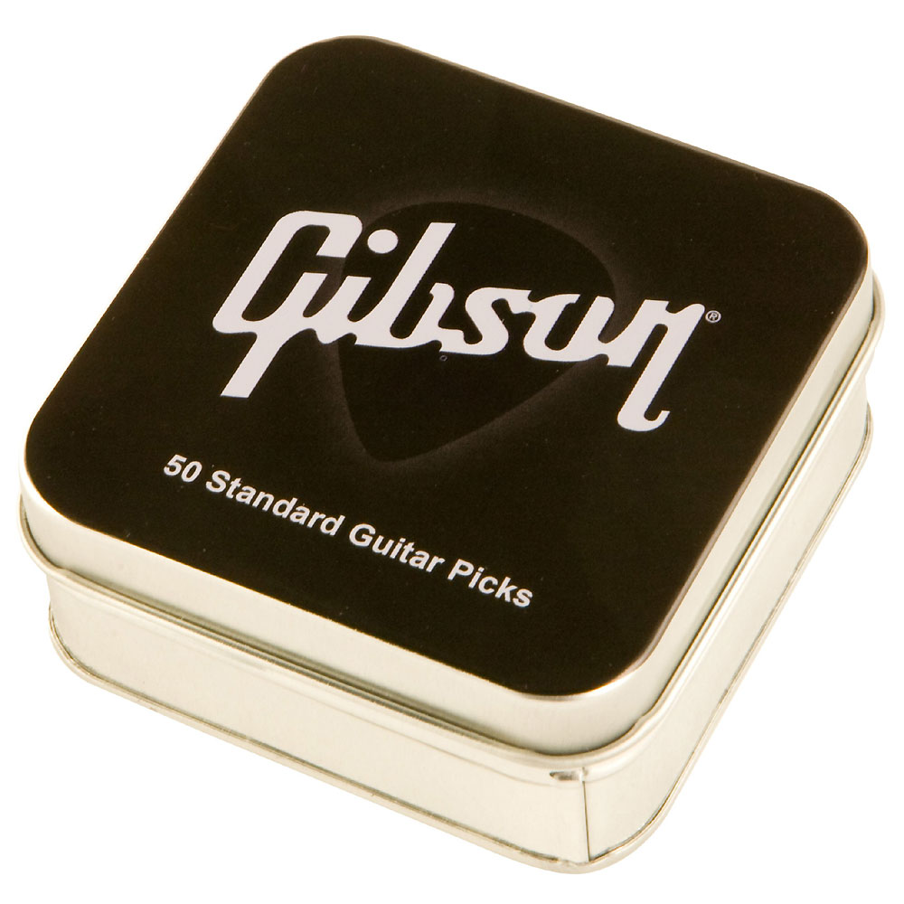 Gibson Lot De 50 Pick Tin Standard Style Thin  Boite Metal - Guitar pick - Variation 2