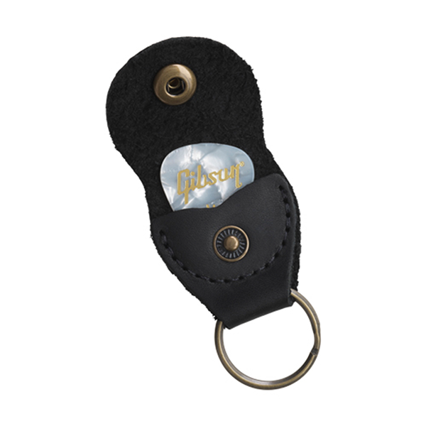 Gibson Premium Leather Pickholder Keychain Black - Pickholder - Variation 2