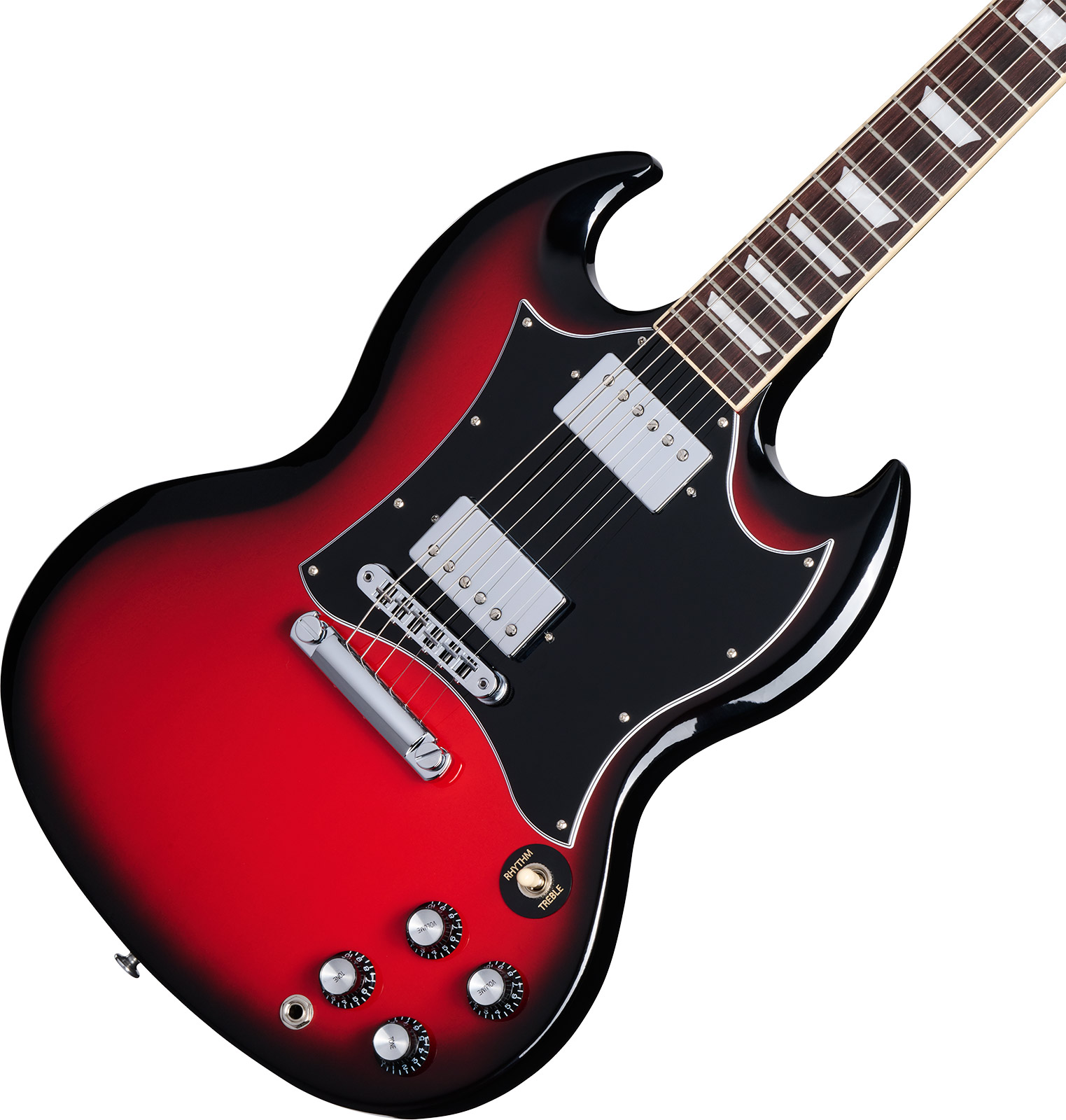 Gibson Sg Standard Custom Color 2h Ht Rw - Cardinal Red Burst - Double cut electric guitar - Variation 3