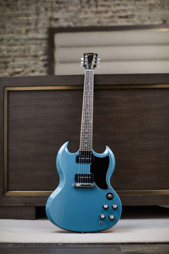 Gibson Sg Special Original P90 - Pelham Blue - Retro rock electric guitar - Variation 4