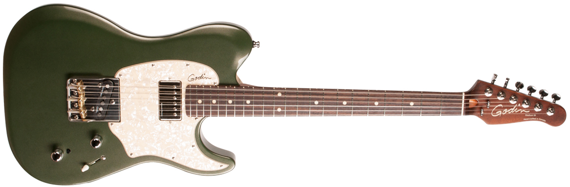 Godin Stadium '59 Ltd Sh Trem Rw - Desert Green - Tel shape electric guitar - Variation 1