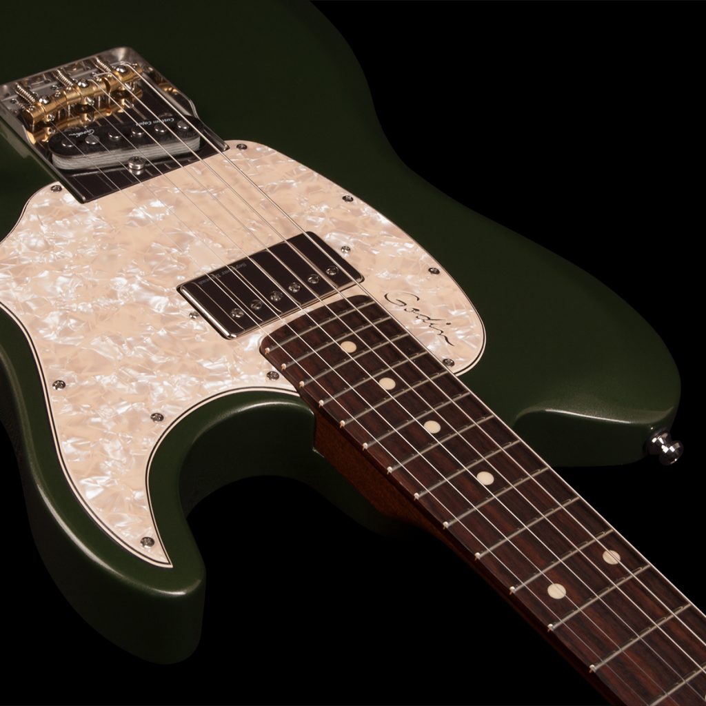 Godin Stadium '59 Ltd Sh Trem Rw - Desert Green - Tel shape electric guitar - Variation 4