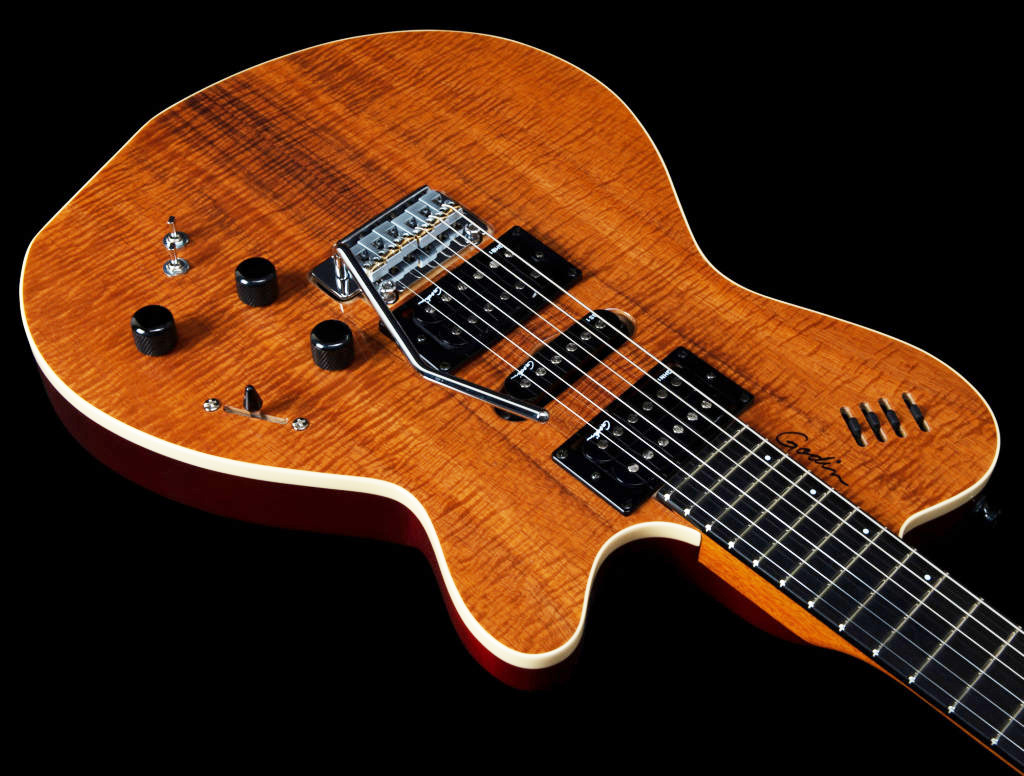 Godin Xtsa Koa Extreme Hsh Piezo Midi Trem Ric - Natural Hg - Modeling guitar - Variation 2