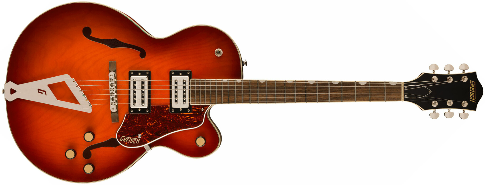 Gretsch G2420 Streamliner Hollow Body With Chromatic Ii 2h Ht Lau - Fireburst - Hollow-body electric guitar - Main picture