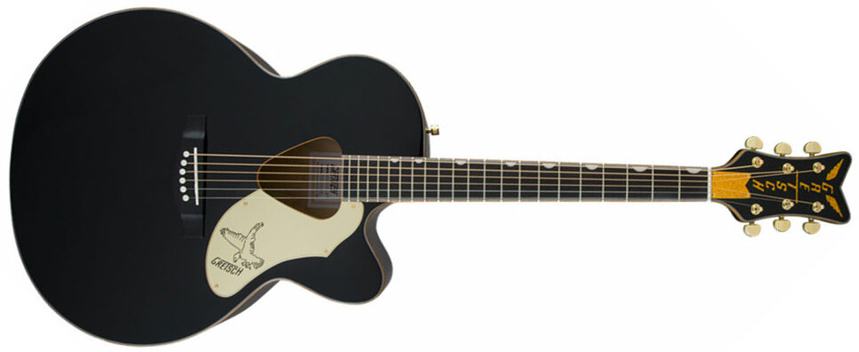 Gretsch G5022cbfe Rancher Falcon Jumbo Cw Epicea Erable Rw - Black - Electro acoustic guitar - Main picture
