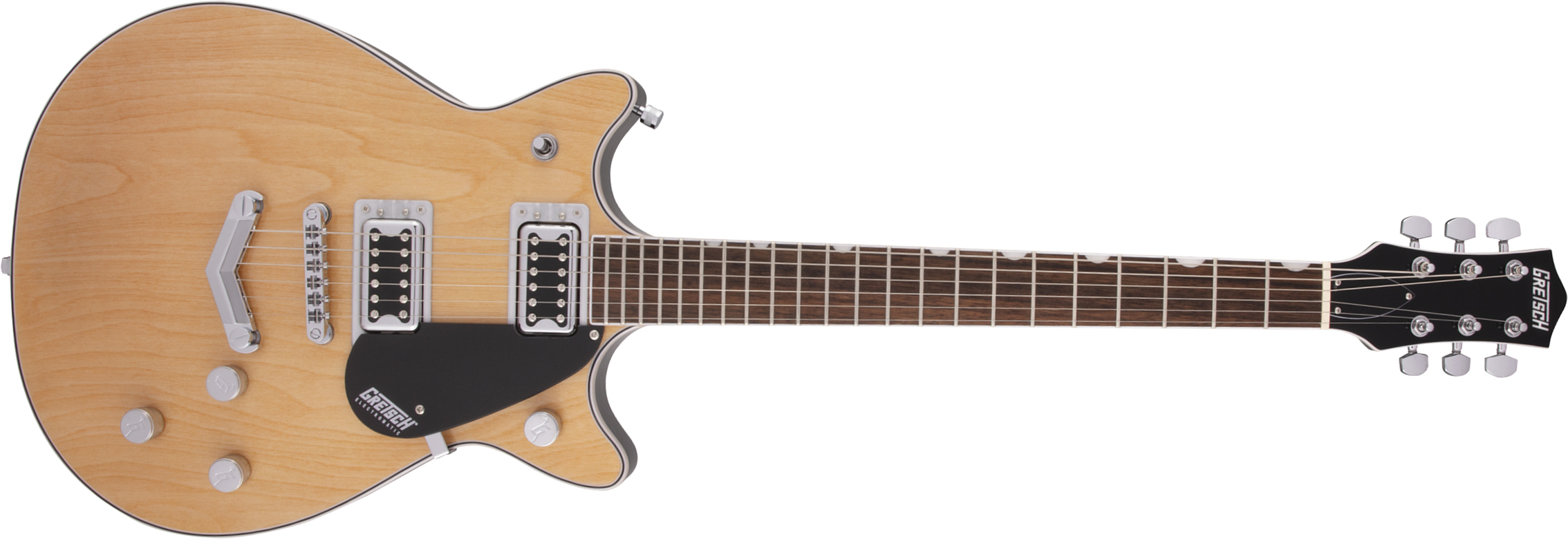 Gretsch G5222 Electromatic Double Jet Bt V-stoptail Hh Ht Lau - Aged Natural - Double cut electric guitar - Main picture