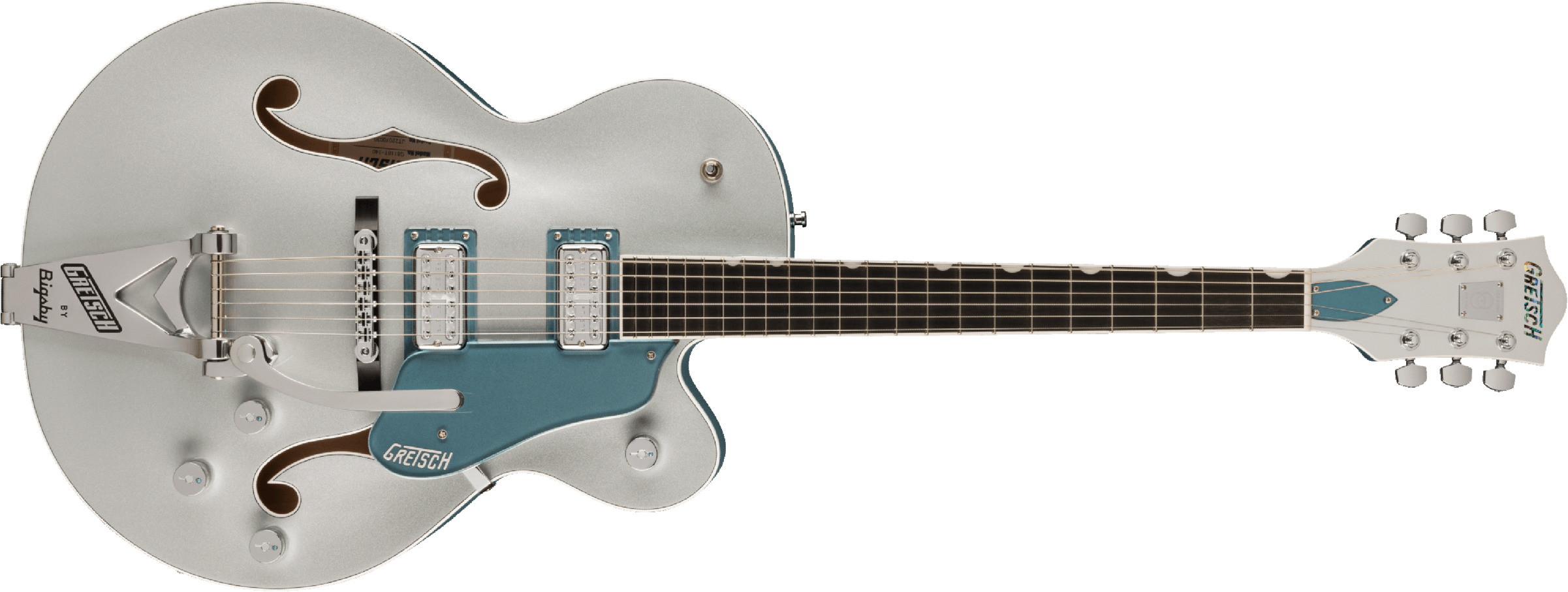 Gretsch G6118t-140 Ltd 140th Double-platinum Anniversary Eb - Two-tone Stone Platinum/pure Platinum - Semi-hollow electric guitar - Main picture
