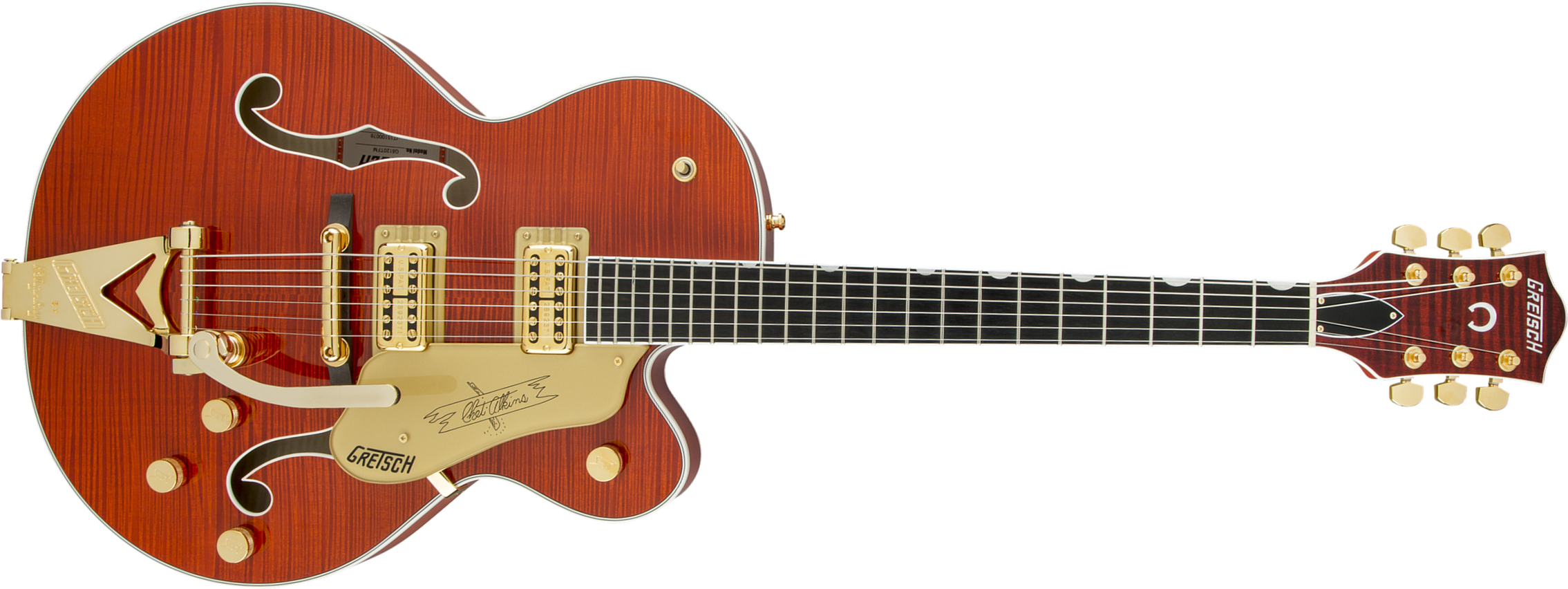Gretsch G6120tfm Players Edition Nashville Pro Jap Bigsby Eb - Orange Stain - Semi-hollow electric guitar - Main picture