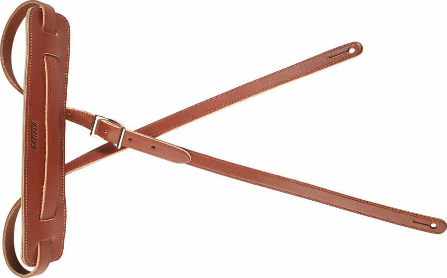 Gretsch Leather Deluxe Vintage Guitar Strap Walnut - Guitar strap - Main picture