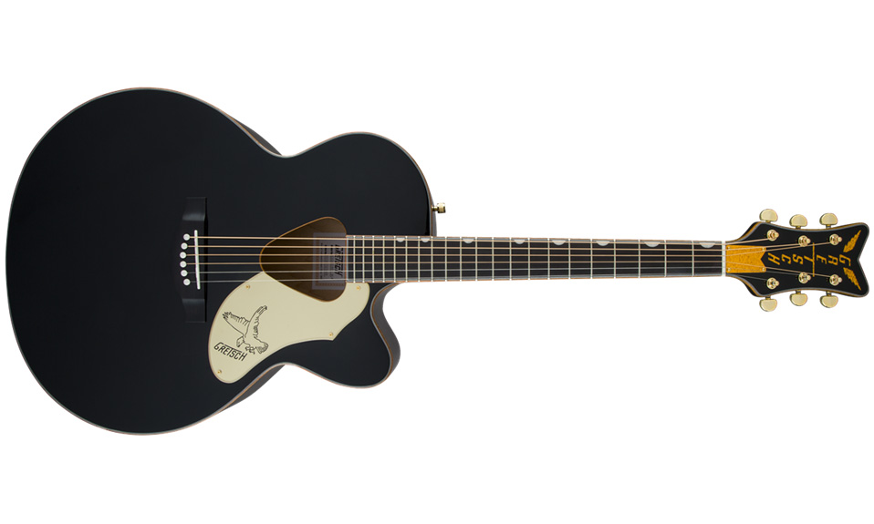 Gretsch G5022cbfe Rancher Falcon Jumbo Cw Epicea Erable Rw - Black - Electro acoustic guitar - Variation 1