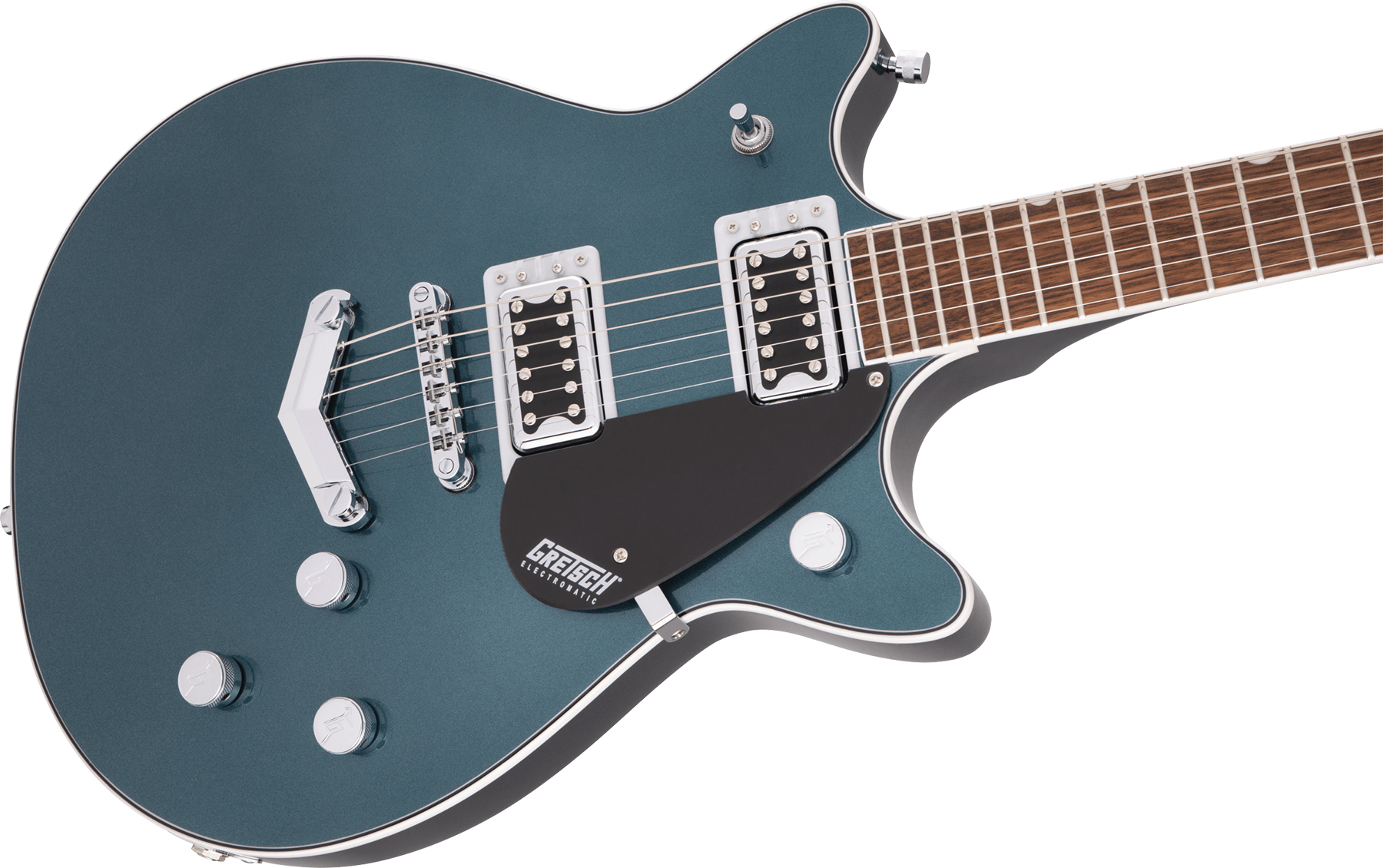 Gretsch G5222 Electromatic Double Jet Bt V-stoptail Hh Ht Lau - Jade Grey Metallic - Double cut electric guitar - Variation 2