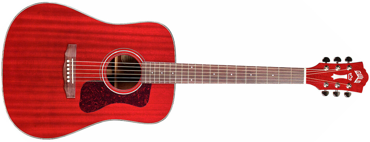 Guild D-120 Westerly Dreadnought Tout Acajou Rw - Cherry Red Gloss - Acoustic guitar & electro - Main picture
