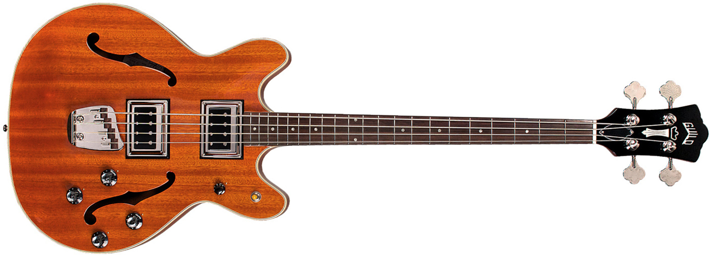 Guild Starfire Bass Ii Newark St Collection Rw - Natural - Semi & hollow-body electric bass - Main picture