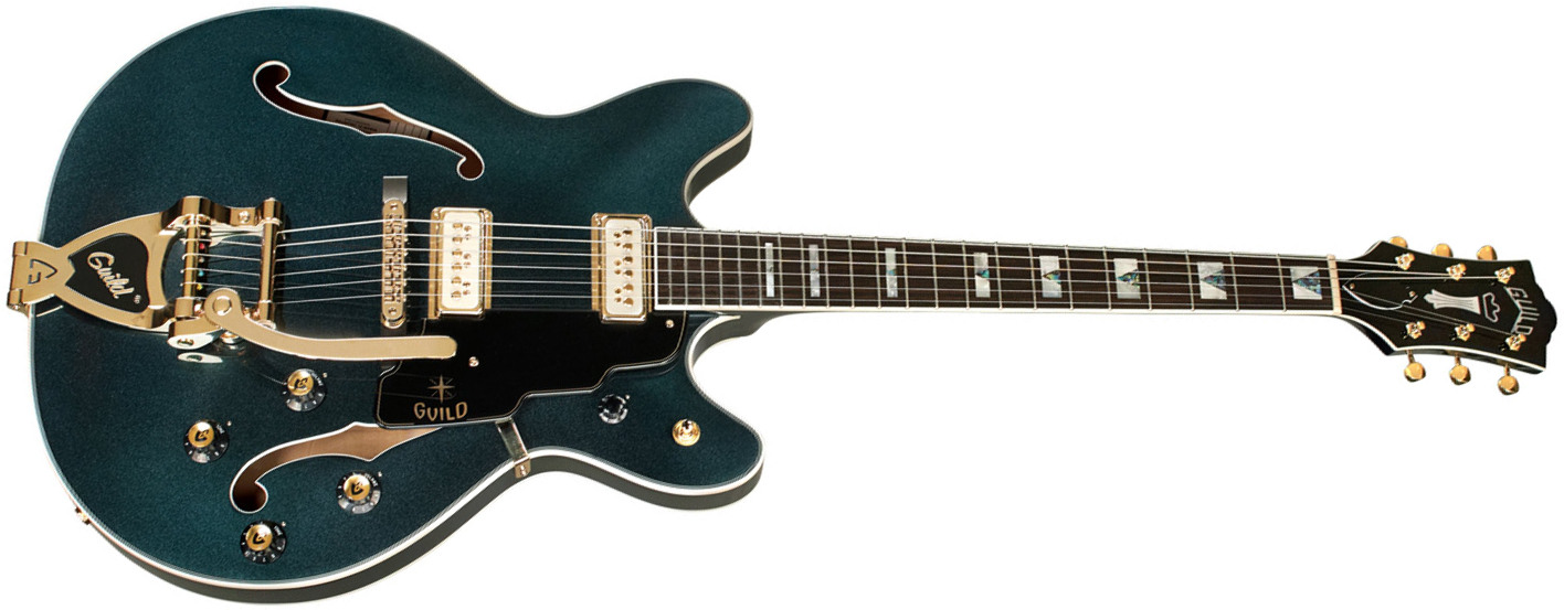 Guild Starfire Vi Special Newark 2h Bigsby Eb - Kingswood Green - Semi-hollow electric guitar - Main picture