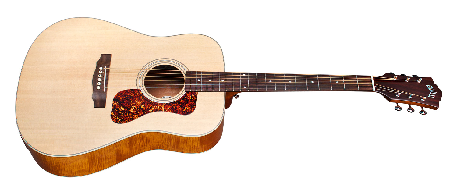 Guild D-240e Flamed Mahogany Ltd Epicea Acajou Pf - Natural - Electro acoustic guitar - Variation 1