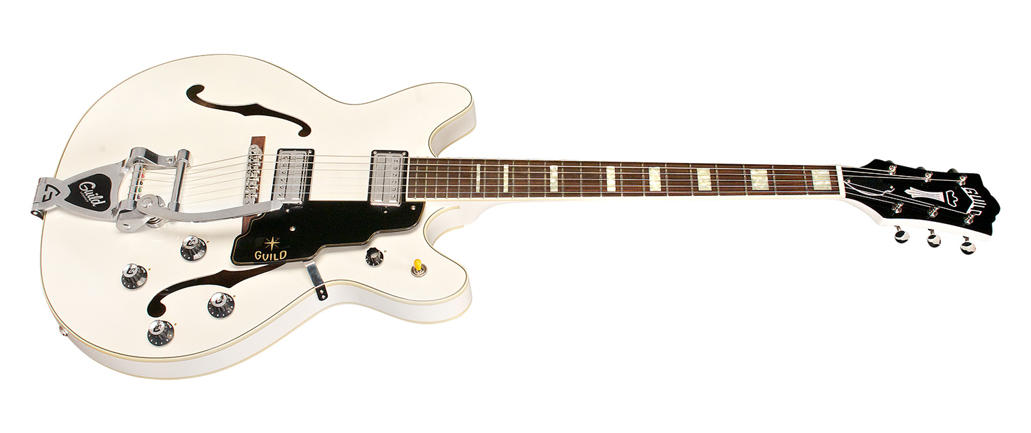 Guild Starfire V Newark St Hh Bigsby Rw - White - Semi-hollow electric guitar - Variation 1