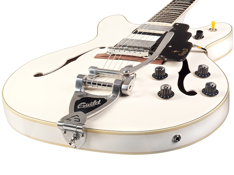 Guild Starfire V Newark St Hh Bigsby Rw - White - Semi-hollow electric guitar - Variation 3