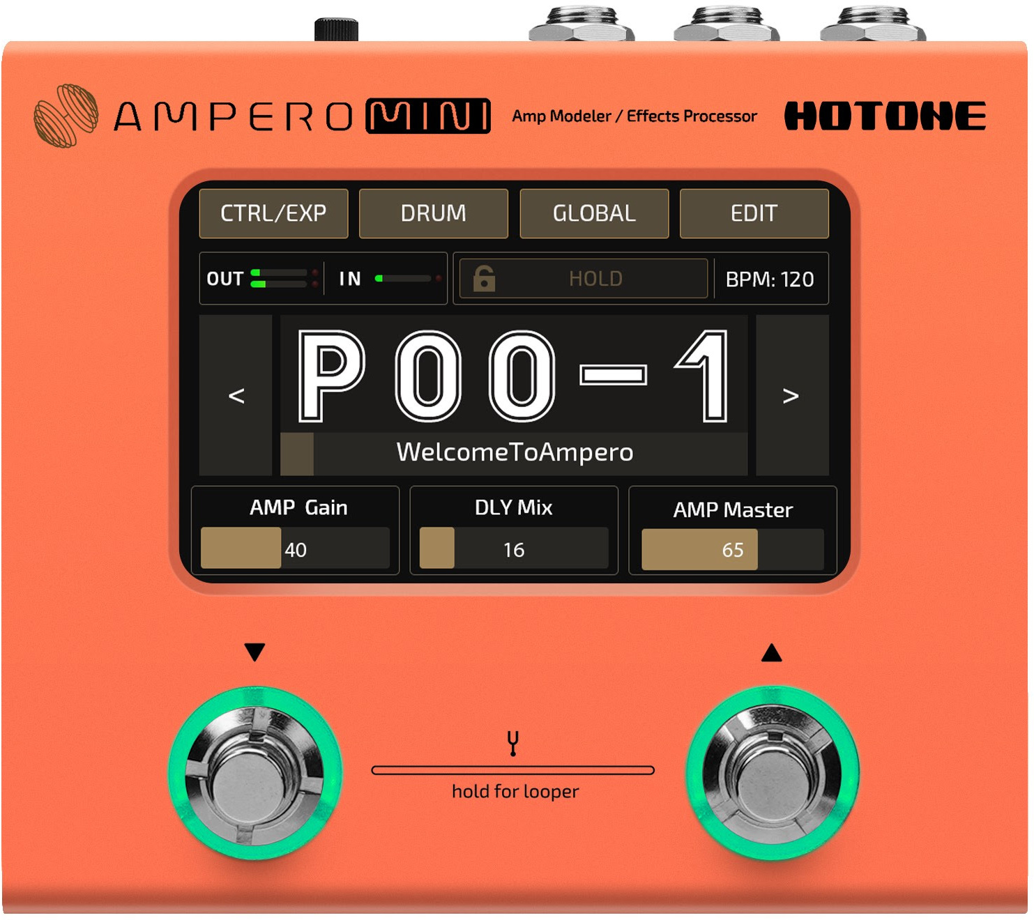 Hotone Ampero Mini Orange - Guitar amp modeling simulation - Main picture