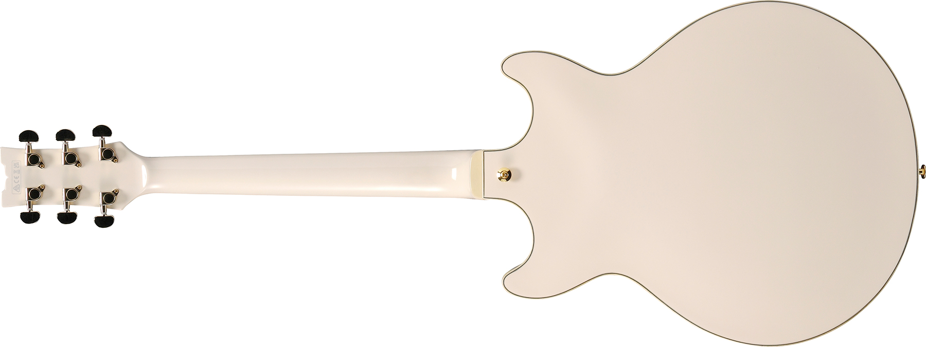 Ibanez Amh90 Iv Artcore Expressionist 2h Ht Eb - Ivory - Hollow-body electric guitar - Variation 1