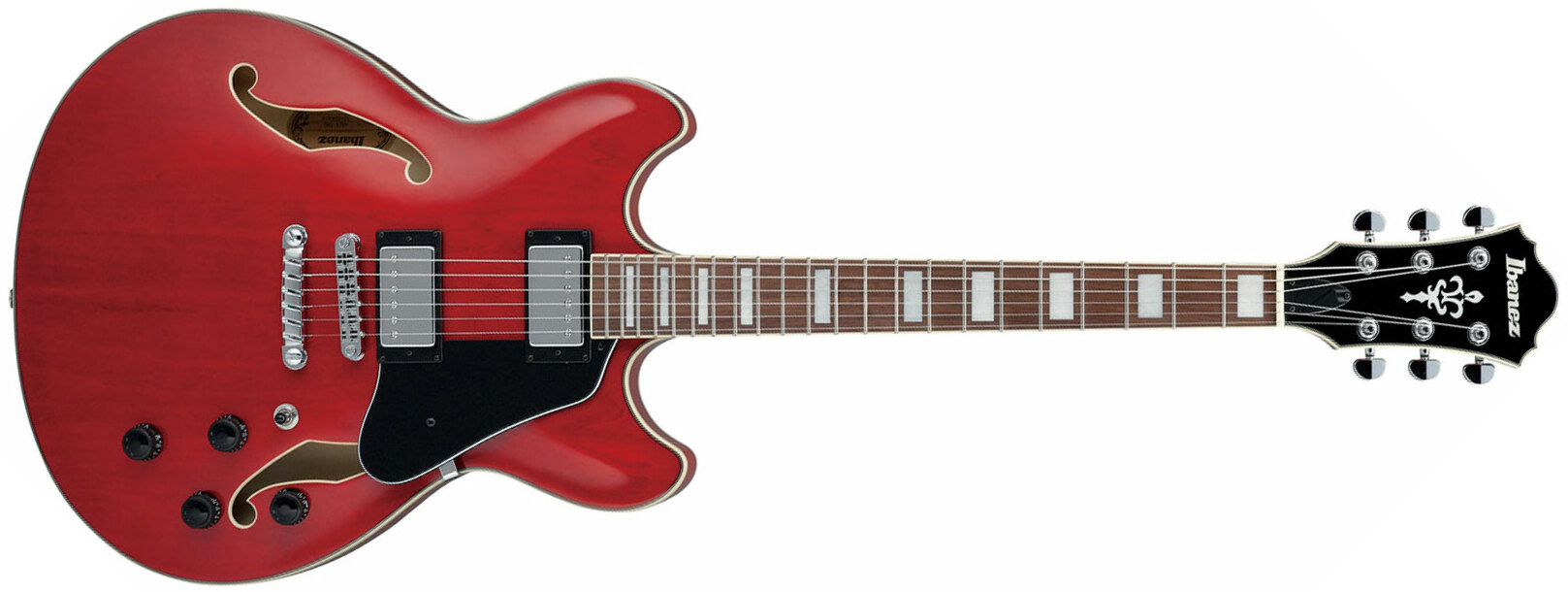 Ibanez As73 Tcd Artcore Hh Ht Noy - Transparent Cherry Red - Semi-hollow electric guitar - Main picture