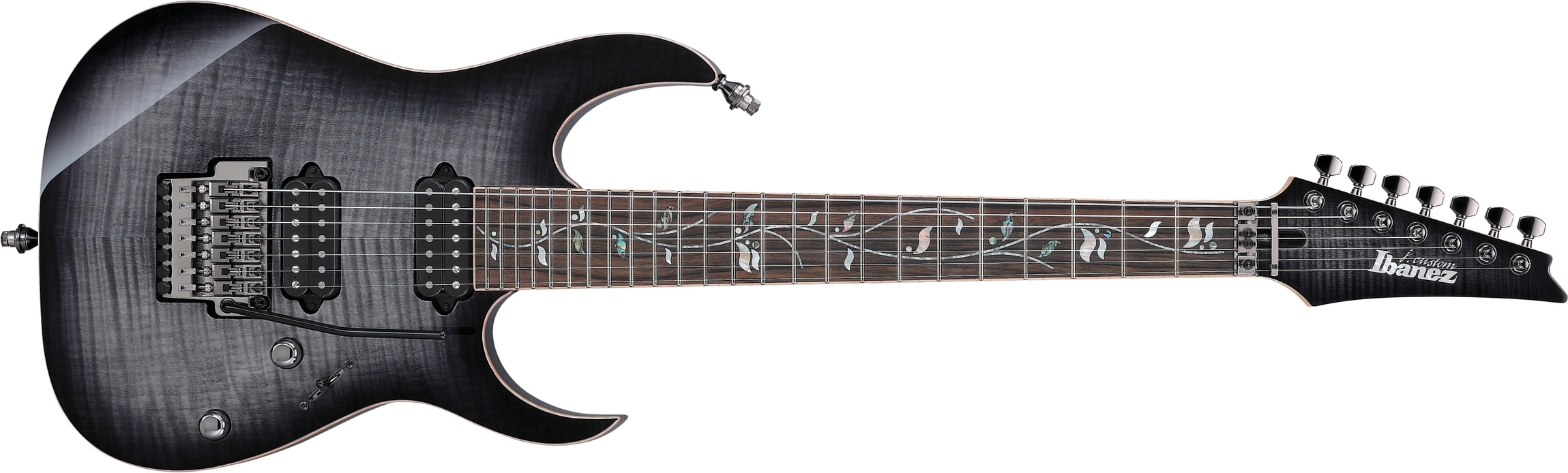 Ibanez Rg8527 Bre J.custom Jap 7c 2h Dimarzio Fr Eb - Black Rutile - 7 string electric guitar - Main picture