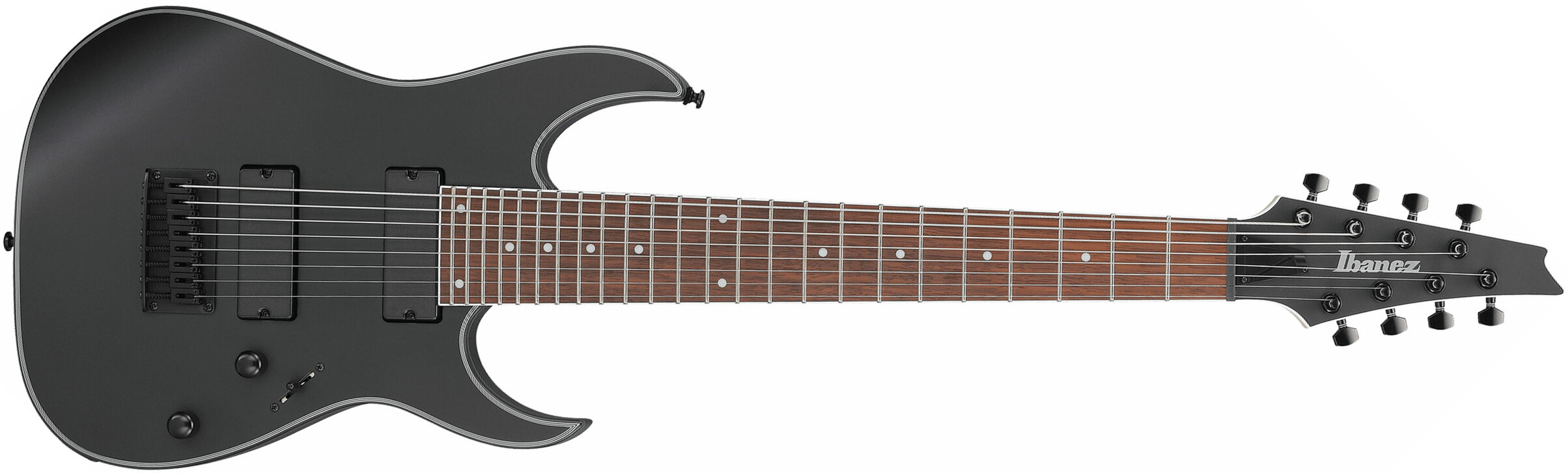 Ibanez Rg8ex Bkf Standard 8c 2h Ht Jat - Black Flat - Baritone guitar - Main picture