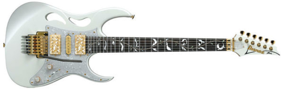 Ibanez Steve Vai Pia3761 Slw Signature Jap Hh Dimarzio Fr Rw - Stallion White - Str shape electric guitar - Main picture