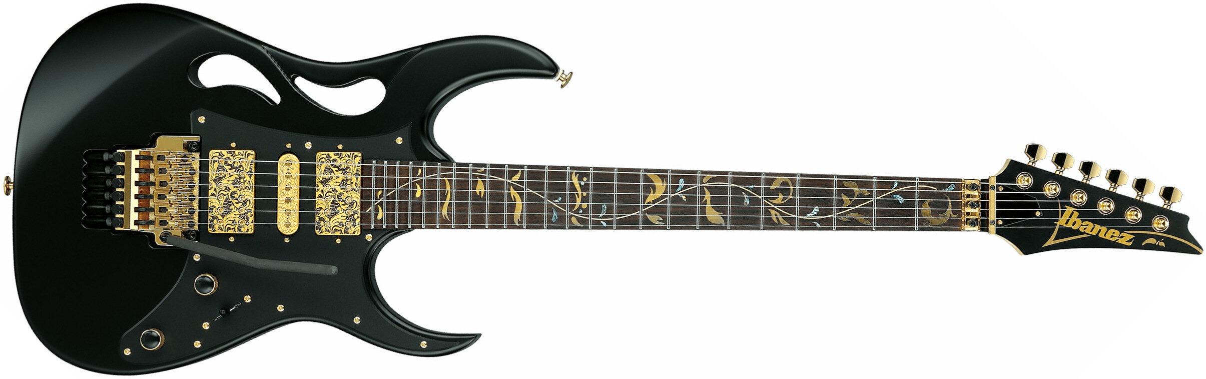 Ibanez Steve Vai Pia3761 Xb Signature Jap 2h Dimarzio Fr Rw - Onyx Black - Str shape electric guitar - Main picture